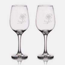 Wine Glasses : Wild Flower .