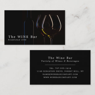 Wine Glasses, Wine Bar/Winery Business Card