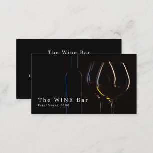 Wine Glasses, Wine Bar/Winery Business Card