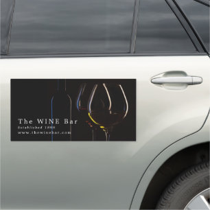 Wine Glasses, Wine Bar/Winery Car Magnet