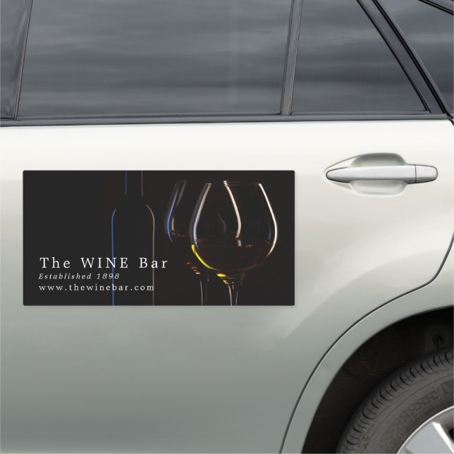 Wine Glasses, Wine Bar/Winery Car Magnet (In Situ)