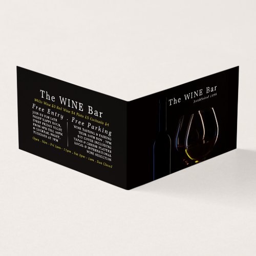 Wine Glasses Wine BarWinery Detailed Business Card
