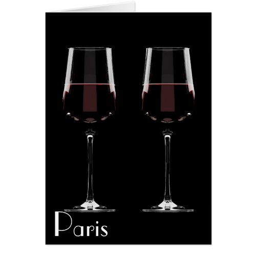 Wine glasses with red wine on black