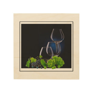 Wine Glasses Wood Wall Art