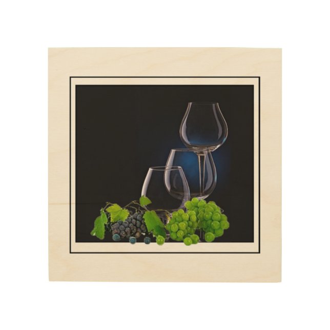 Wine Glasses Wood Wall Art (Front)