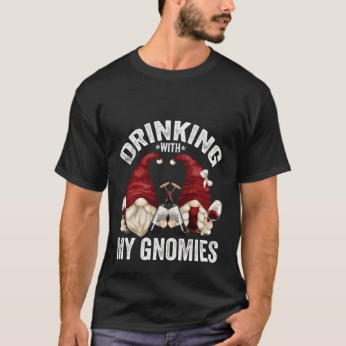 Wine Gnomes Loves Drinking With My Gnomies Gnome T_Shirt