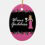 Wine Goddess Divine Grapevine Garland Ceramic Ornament