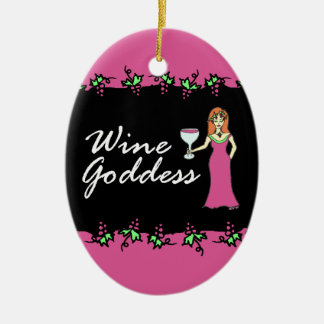 Wine Goddess Divine Grapevine Garland Ceramic Ornament