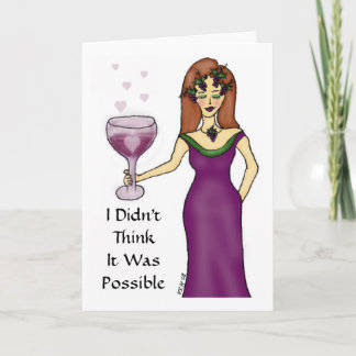 Wine Goddess"I Love You" Card