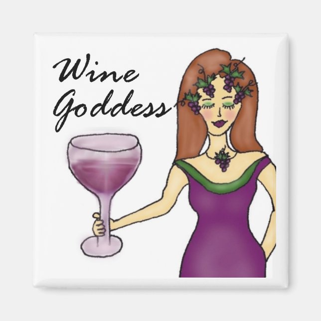 Wine Goddess (No Saying) Magnet (Front)