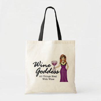 Wine Goddess Shopping Bag by Victoreeah at Zazzle