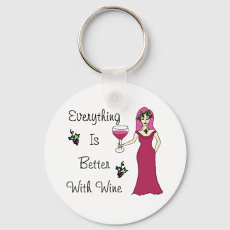 Wine Goddess Simply Divine "Better With Wine" Keychain