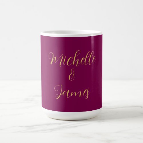 Wine &amp; Gold Colors Professional Trendy Modern Coffee Mug