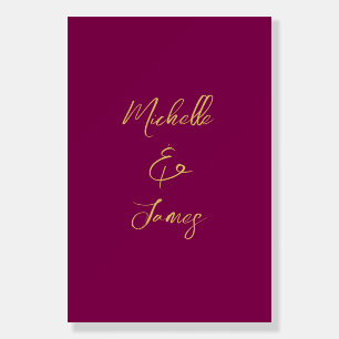 Wine & Gold Colors Professional Trendy Modern Foam Board