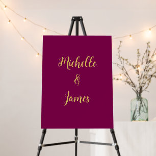 Wine & Gold Colors Professional Trendy Modern Foam Board