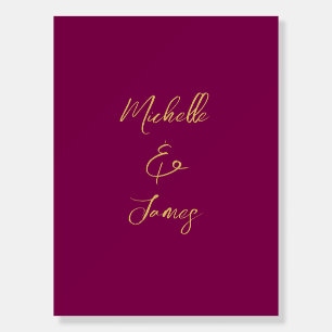Wine & Gold Colors Professional Trendy Modern Foam Board