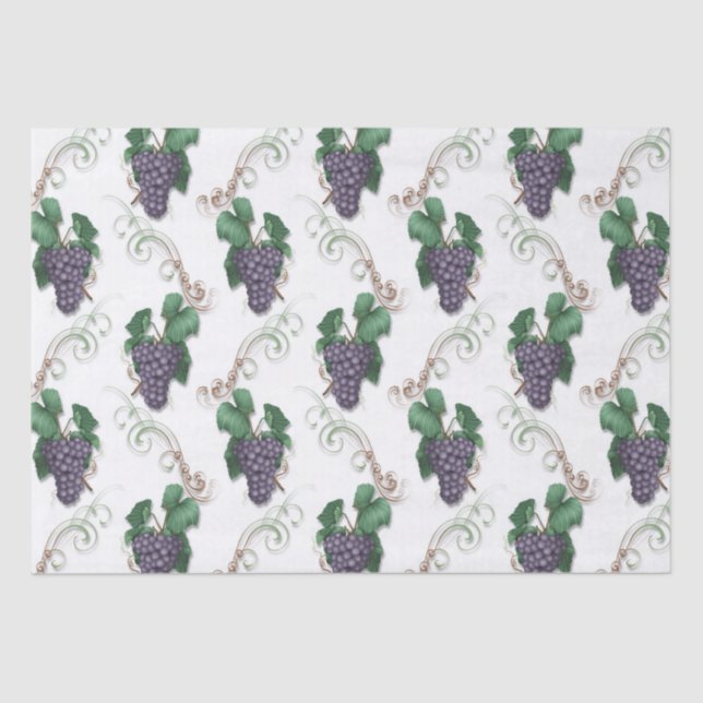 Wine grape gift tissue paper (Front)