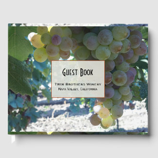 Wine Grape Vines Custom Guest Book