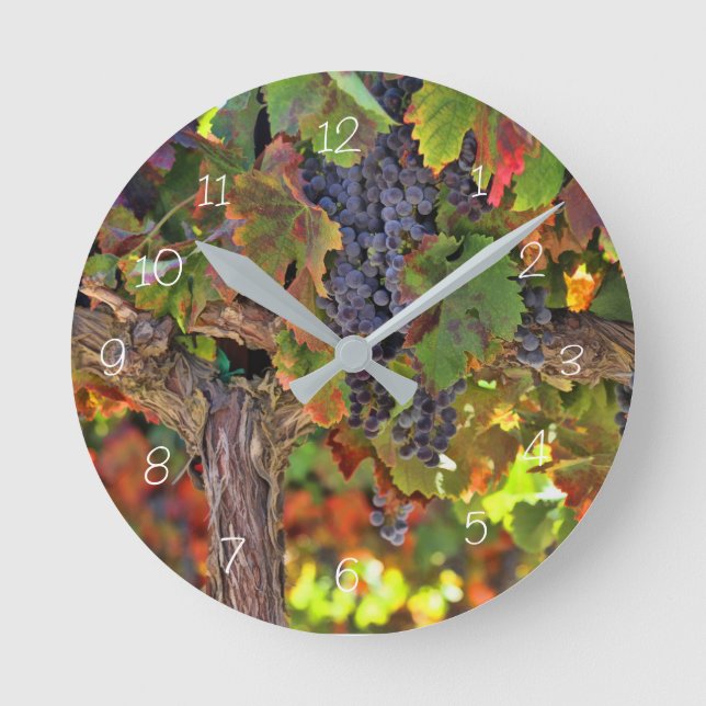 Wine Grape Vineyard Clock (Front)