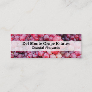 Wine Grapes Background Vineyard Mini Business Card