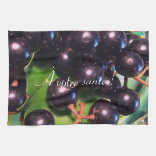 Wine Grapes Kitchen Towel
