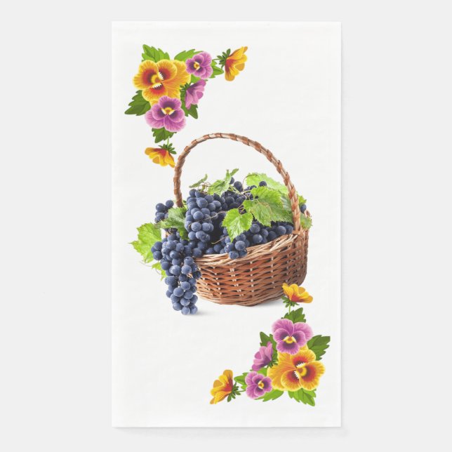 Wine Grapes  Paper Guest Towels (Front)