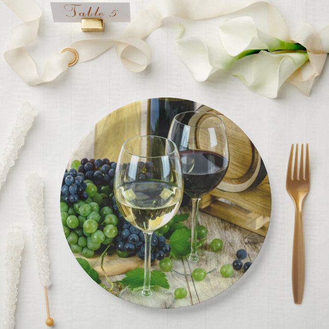 Wine Grapes    Paper Plates (Wedding)