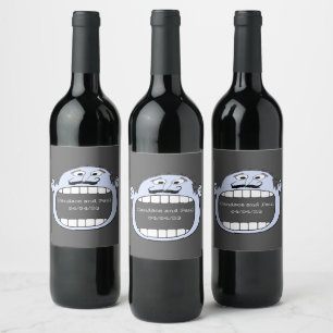 Wine Grapes Personalized Flowers Red White Goofy Label