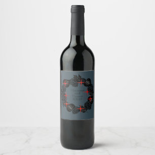 Wine Grapes Personalized Flowers Red White Label