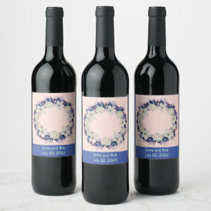 Wine Grapes Personalized Flowers Red White Label