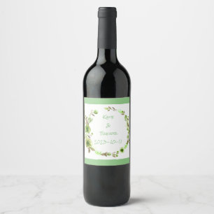 Wine Grapes Personalized Flowers Red White Label