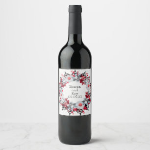 Wine Grapes Personalized Flowers Red White Label