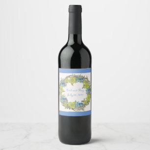Wine Grapes Personalized Flowers Red White Label