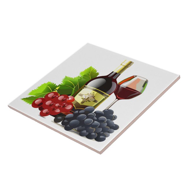 Wine Grapes Print Tile (Side)