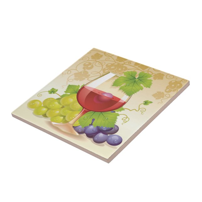 Wine Grapes Print Tile (Side)