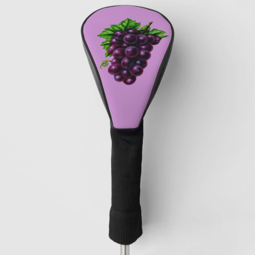 Wine Grapes Purple Golf Head Cover