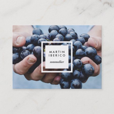 Wine Grapes Sommelier Or Vintner Business Card