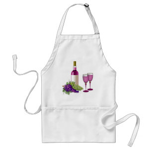 Wine & Grapes Toast Adult Apron