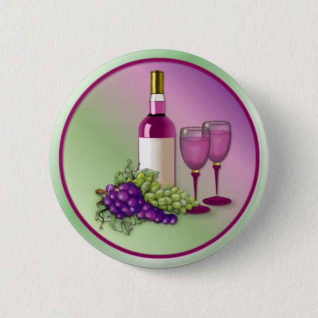Wine & Grapes Toast Button (Front)