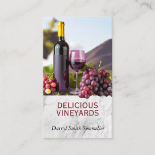 Wine Grapes Vineyard Winery Business Card