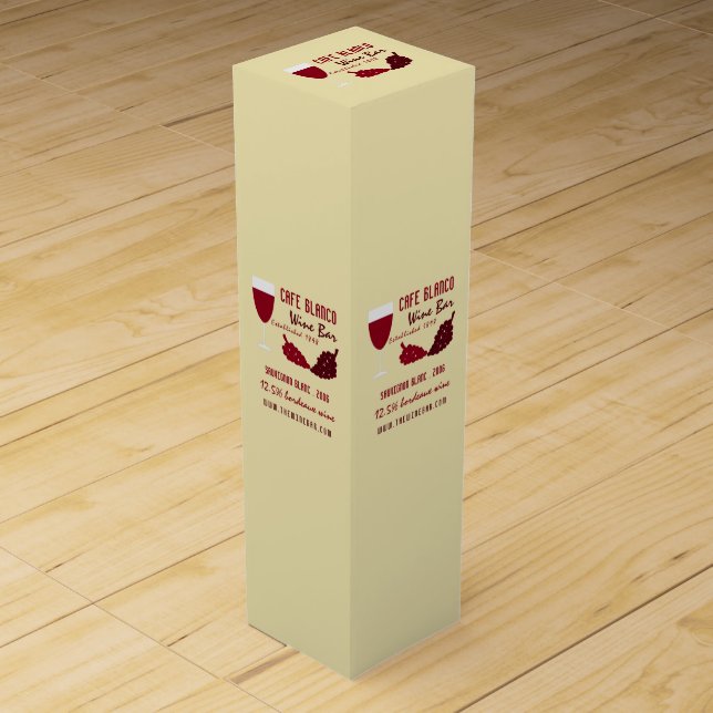 Wine & Grapes, Wine Bar/Winery Wine Box (Front)