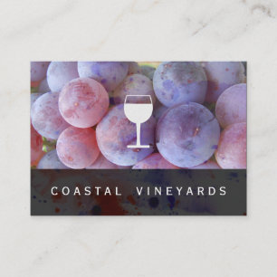 Wine Grapes Wine Glass Business Card