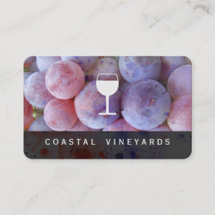 Wine Grapes Wine Glass Business Card