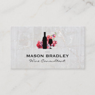 Wine Grapes   Wine   Marble Business Card