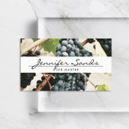 Wine Grapes, Winery, Wine Master Business Card at Zazzle