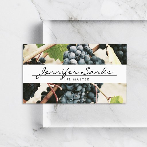 Customizable WINE GRAPES, WINERY, WINE MASTER Business Card