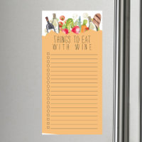 WINE Grocery Shopping List Magnetic Notepad