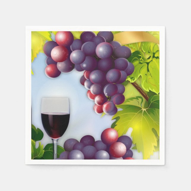 Wine Harvest Paper Napkins (Front)