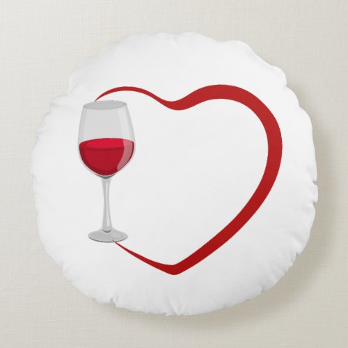 Wine Heart Pillow