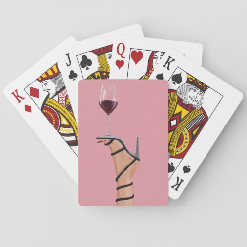 Wine  Heels Playing Cards